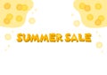 Vector illustration of Summer sale background. Yellow sunflower pattern design. Banner, flyer and wallpaper. Royalty Free Stock Photo